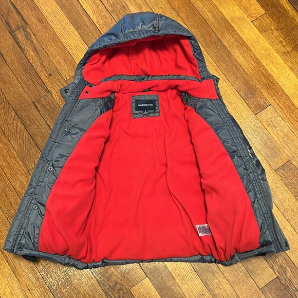 Calvin Klein Jeans Boys Gray Puffer Coat Sz 6 - Picture 3 of 8